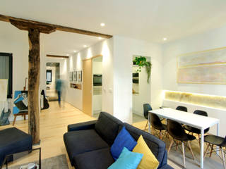 Reforma vivienda Salones de estilo moderno de Garmendia Cordero arquitectos Moderno