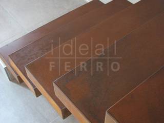 Acciaio corten, Ideal Ferro snc Ideal Ferro snc Eclectic style corridor, hallway & stairs