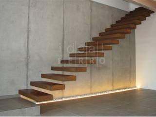 Acciaio corten, Ideal Ferro snc Ideal Ferro snc Eclectic style corridor, hallway & stairs