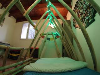 Le lit cabane, Cabaneo Cabaneo Habitaciones de estilo ecléctico Madera Acabado en madera