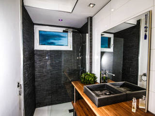 Rénovation d'une salle de Bains, MB Architecte MB Architecte Modern Bathroom Grey