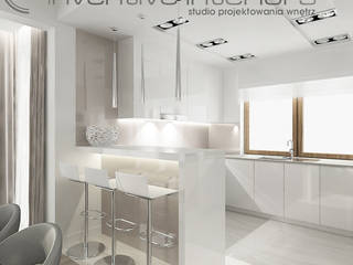 INVENTIVE INTERIORS – Dom w bieli i beżu - 150m2, Inventive Interiors Inventive Interiors Cocinas de estilo moderno