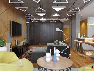 Контейнер в интерьере. Лофт, Artichok Design Artichok Design Industrial style living room