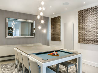 homify Minimalist dining room Iron/Steel Beige Tables