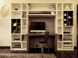 Appartamento Residenziale - Monza - 2012, Galleria del Vento Galleria del Vento Modern Living Room Wood White TV stands & cabinets