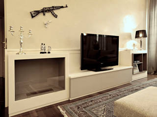 Appartamento Residenziale - Monza - 2012, Galleria del Vento Galleria del Vento Modern living room Wood White TV stands & cabinets