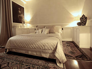 Appartamento Residenziale - Monza - 2012, Galleria del Vento Galleria del Vento Moderne Schlafzimmer Holz Weiß Betten und Kopfteile