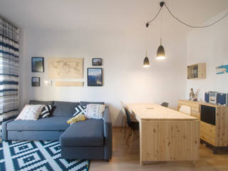 Piso en Barcelona, demarcasueca demarcasueca Moderne Esszimmer Holz Grau