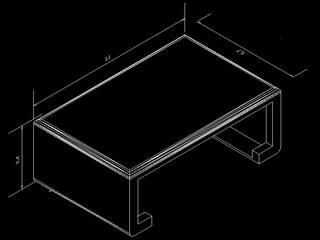 Table basse en Corian, Denisa Shakaj Denisa Shakaj Salas / recibidores