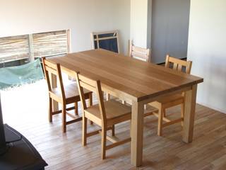 table, nokka nokka Comedores de estilo escandinavo Madera Acabado en madera