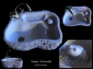 Vasque "Grenouille", Arlequin Arlequin BadezimmerWaschbecken Marmor Grau