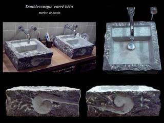 Vasques "Carré Bêta", Arlequin Arlequin BathroomSinks Marble Grey