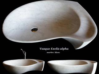 Vasque "Exelis Alpha", Arlequin Arlequin BadezimmerWaschbecken Marmor Weiß
