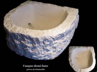 Vasque "Demi-lune", Arlequin Arlequin Garden Accessories & decoration Stone Beige