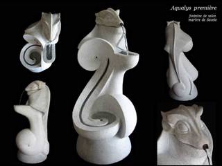 Fontaine "Aqualys Alpha", Arlequin Arlequin Kunst Skulpturen Marmor Grau