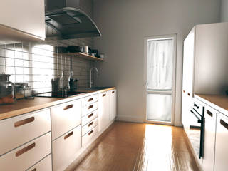 Cocinas 3D - Interiorismo virtual, ERC ERC Scandinavian style kitchen