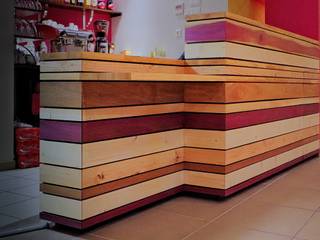 Mobilier d'accueil restauration, Thibaut Defrance - Cabestan Thibaut Defrance - Cabestan Minimalistische keukens Hout Roze