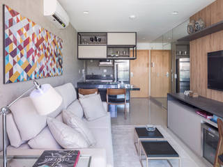 Apartamento HM, Carpaneda & Nasr Carpaneda & Nasr Salas de estar modernas