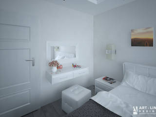 Трехкомнатная квартира Москва. Южное Бутово, Арт-лайн дизайн Арт-лайн дизайн Спальня в стиле минимализм