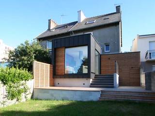 Extension & rénovation d'une maison à Brest, Trace & Associes architecture et architecture d'intérieur Trace & Associes architecture et architecture d'intérieur Casas modernas Madera