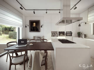 Eclectic kitchen / Kuchnia eklektyczna, Kola Studio Wizualizacje Architektoniczne Kola Studio Wizualizacje Architektoniczne オリジナルデザインの キッチン