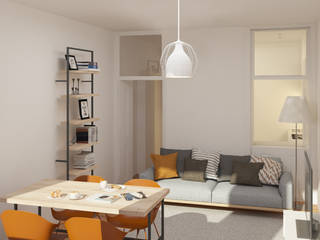 Scandinavian style living room by Lagom studio Scandinavian