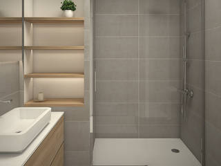 Proyecto de reforma integral 3D en Sitges, Grupo Inventia Grupo Inventia Modern bathroom Tiles