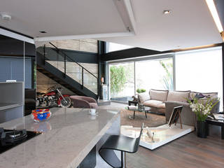 Departamento HG, Hansi Arquitectura Hansi Arquitectura モダンデザインの リビング