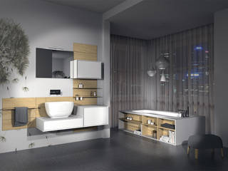 Domino, krayms A&D - Fa&Fra krayms A&D - Fa&Fra Casas de banho modernas