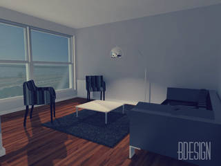 Equipamiento Departamento , Estudio BDesign Estudio BDesign Salas de estilo minimalista Concreto reforzado Negro