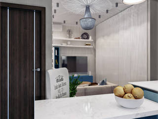 Квартира в Москве, 50 кв.м., Мастерская дизайна ЭГО Мастерская дизайна ЭГО Living room