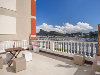 Terraço Urca - RJ, DG Arquitetura + Design DG Arquitetura + Design Hiên, sân thượng phong cách hiện đại