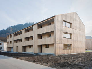 Passivhaus Wohnanlage Hintere Achmühle, Christoph Kalb Architekt Christoph Kalb Architekt Modern Evler Ahşap Ahşap rengi