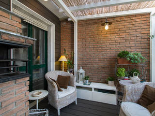 Appartamento modern country, Fabio Carria Fabio Carria Patios & Decks Bricks Wood effect