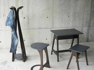 DENIM - Stool, abode Co., Ltd. abode Co., Ltd. ミニマルデザインの リビング