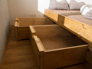 Bett mit 2 riesigen Schubladen BjørnKarlsson Furniture Minimalistische Schlafzimmer Betten und Kopfteile