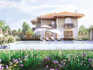 Villa, GRNT3D GRNT3D Jardines de estilo clásico