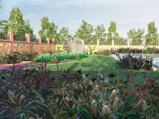 Villa, GRNT3D GRNT3D Classic style garden