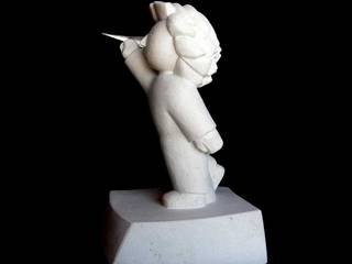 Djanck et l'avion, Arlequin Arlequin Kunst Skulpturen Stein Beige