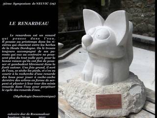 Le Renardeau, Arlequin Arlequin Kunst Skulpturen Stein