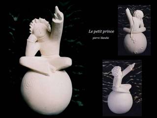 Le Petit Prince, Arlequin Arlequin Kunst Skulpturen Stein Weiß