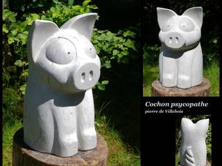 Cochon psycopathe, Arlequin Arlequin ArteEsculturas Piedra