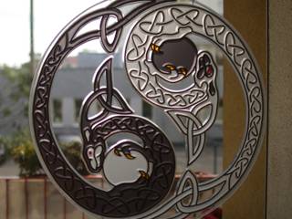 Witraż - zawieszka Yin Yang, GAWITR GAWITR Asian style windows & doors Plastic