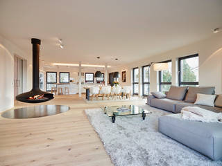Penthouse, HONEYandSPICE innenarchitektur + design HONEYandSPICE innenarchitektur + design Modern living room