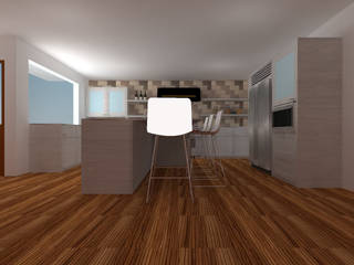 COCINA ABIERTA, ARCE FLORIDA LLC ARCE FLORIDA LLC Modern kitchen Wood Wood effect