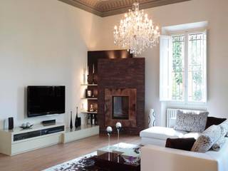 villa Toscana, MICHELE VOLPI STUDIO INTERIOR DESIGN MICHELE VOLPI STUDIO INTERIOR DESIGN Moderne Wohnzimmer