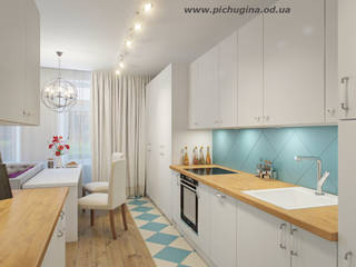 Квартира, 41 м.кв. 2013 г, Tеtіana Pichugina Tеtіana Pichugina Cocinas de estilo moderno