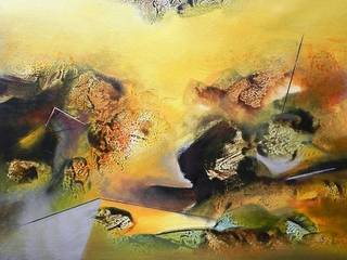 Landscape 3, Indian Art Ideas Indian Art Ideas ArtworkPictures & paintings Flax/Linen Amber/Gold