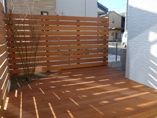 OT House, 株式会社グリーンプラス 株式会社グリーンプラス Balkon, Beranda & Teras Gaya Skandinavia Kayu Wood effect