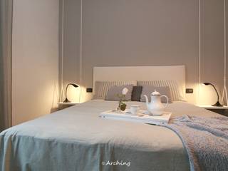 Grey Blue - Restyling zona notte, Arching - Architettura d'interni & home staging Arching - Architettura d'interni & home staging Moderne Schlafzimmer Grau